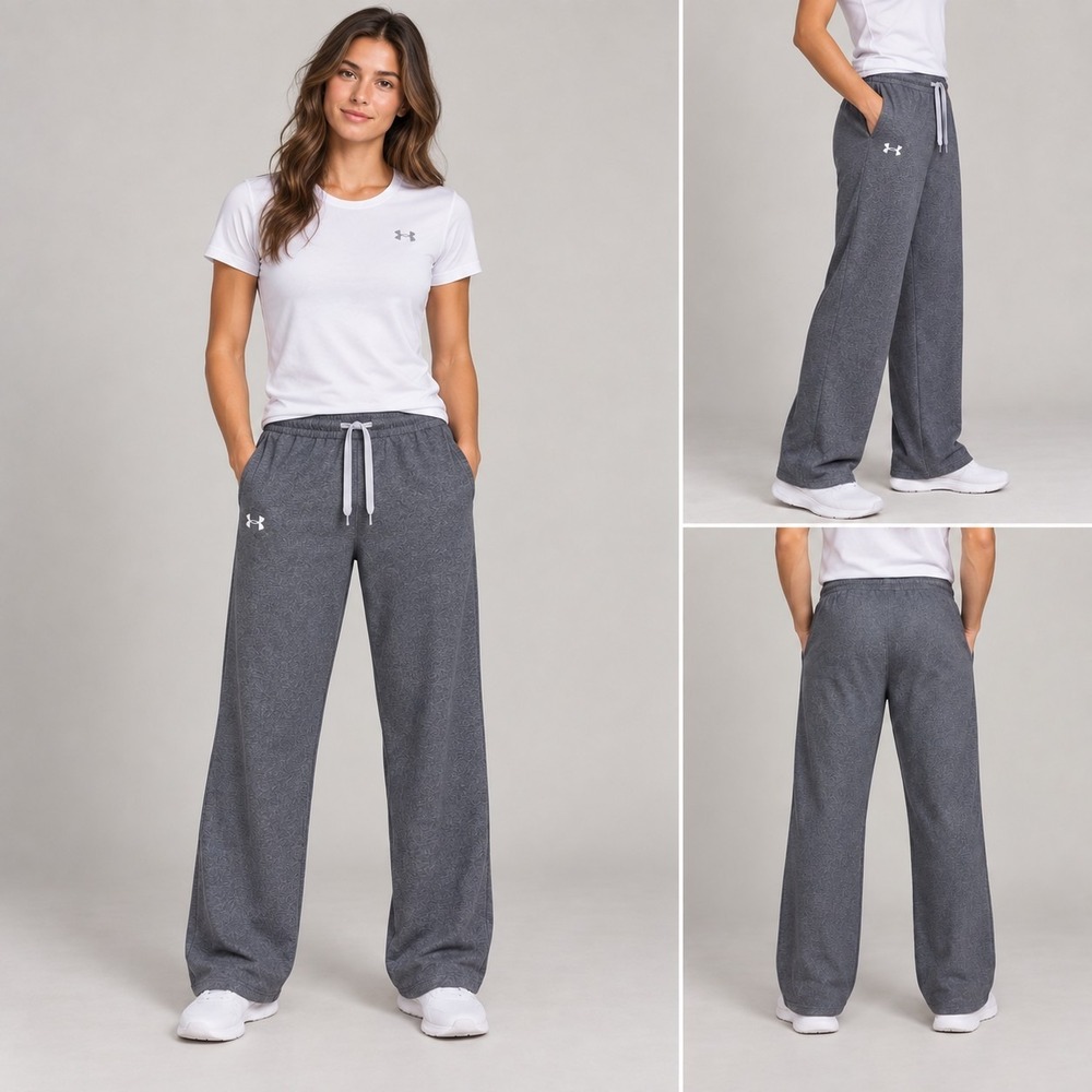 Under Armour Rival Fleece Straight Leg Pants Women's Small Petite Athleisure Y2K